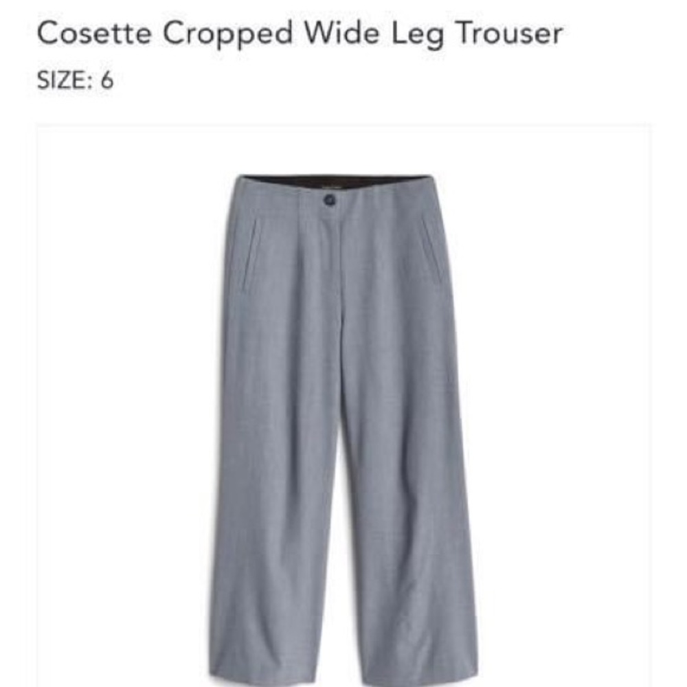 Cropped wide leg trouser